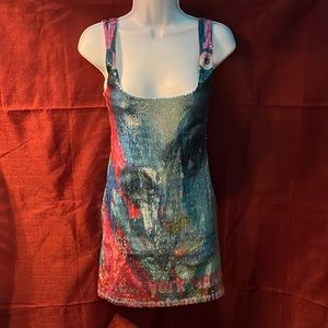 Urban Outfitters Multicolor Sequin Midi Dress